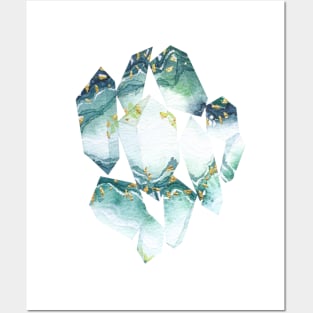 【ore】Fluorite crystals-green Posters and Art